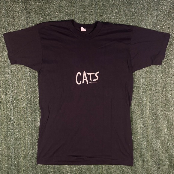 Vintage Other - Vintage Cats Musical T-Shirt Mens XL Black Excellent 1981 Broadway Graphic Tee